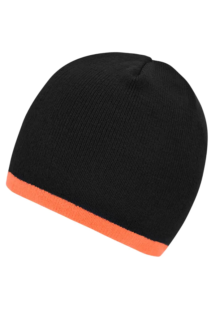Pletena kapa MB7584 black/orange one size-1