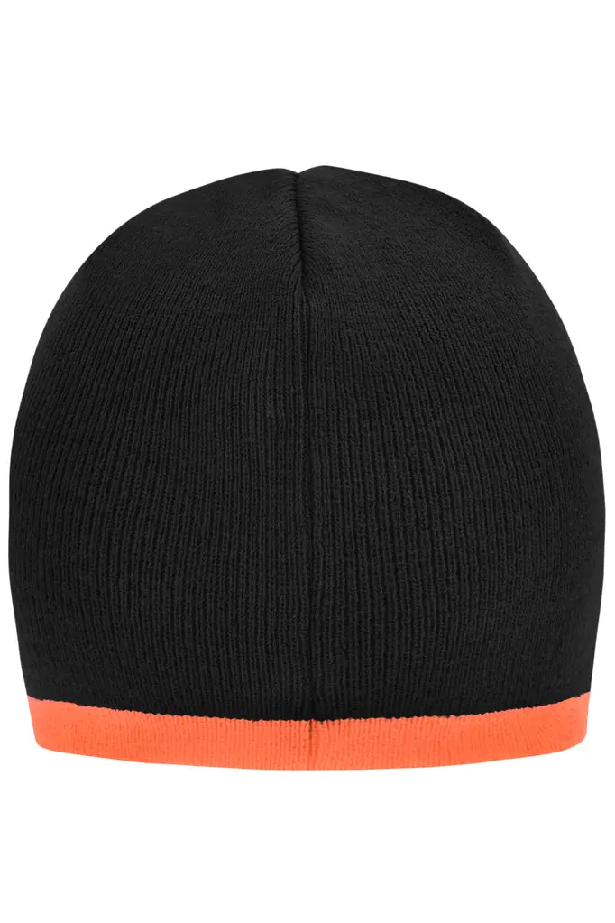 Pletena kapa MB7584 black/orange one size-3
