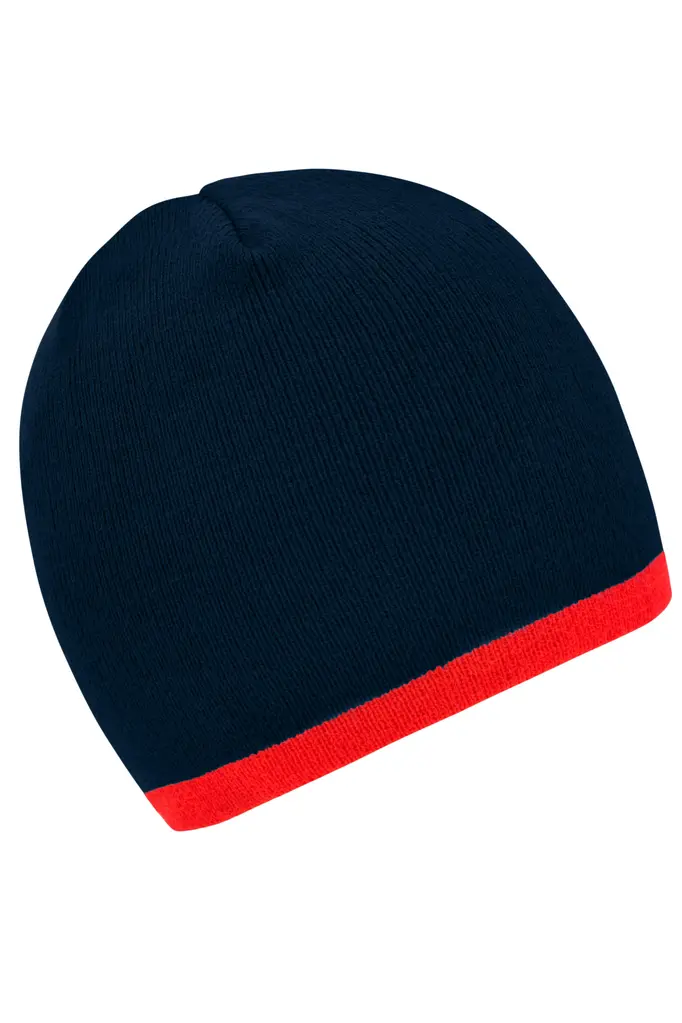 Pletena kapa MB7584 navy/red one size-5