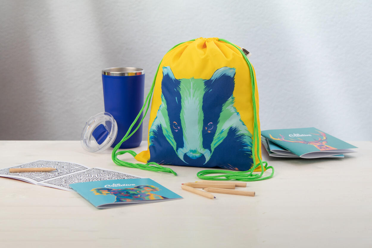 Dječja torba s vezicama CUSTOM MADE CreaDraw Kids RPET AP716414 green-3