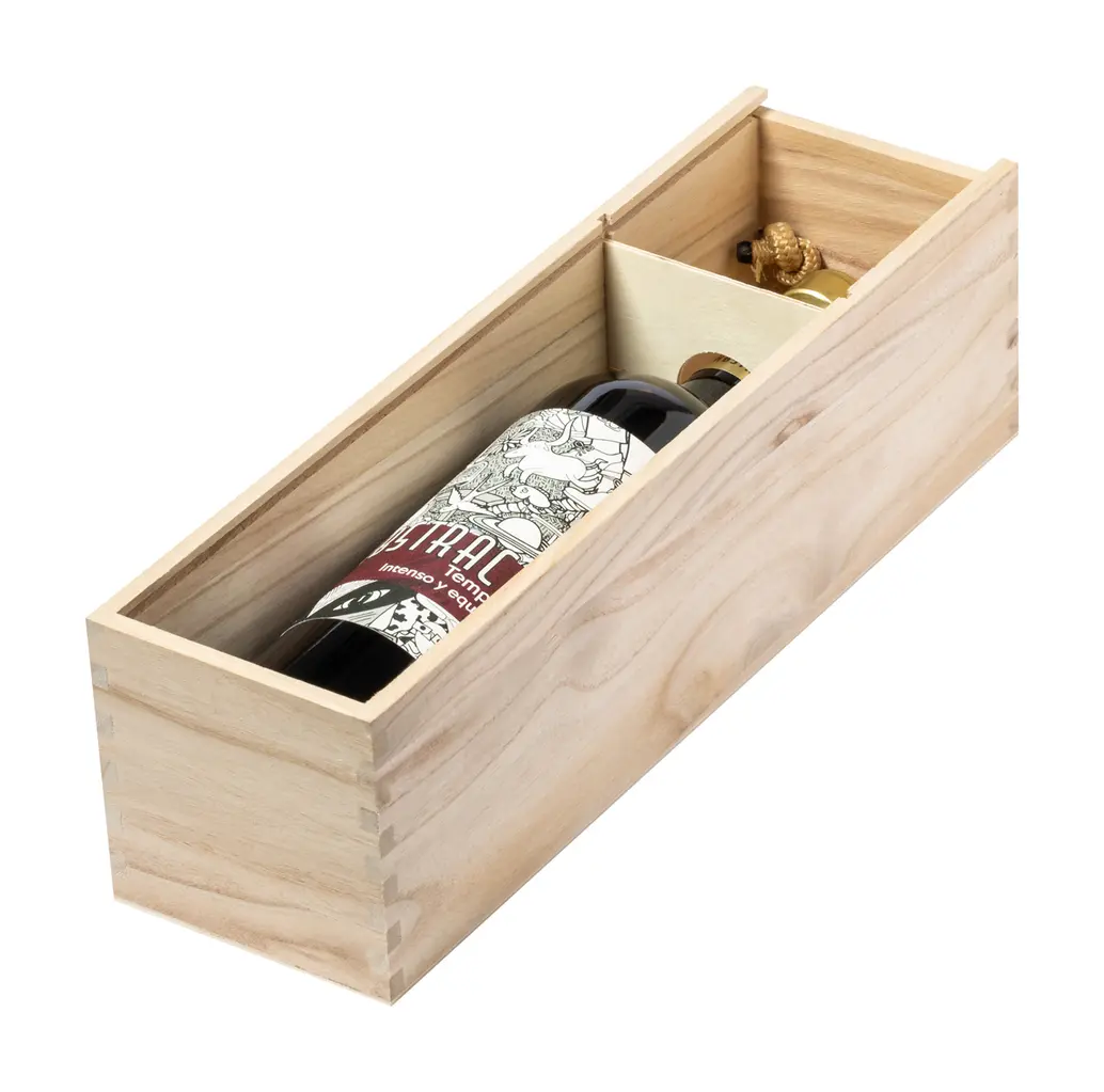 Poklon kutija za vino Saxony AP722826 natural 100×350×100 mm-2