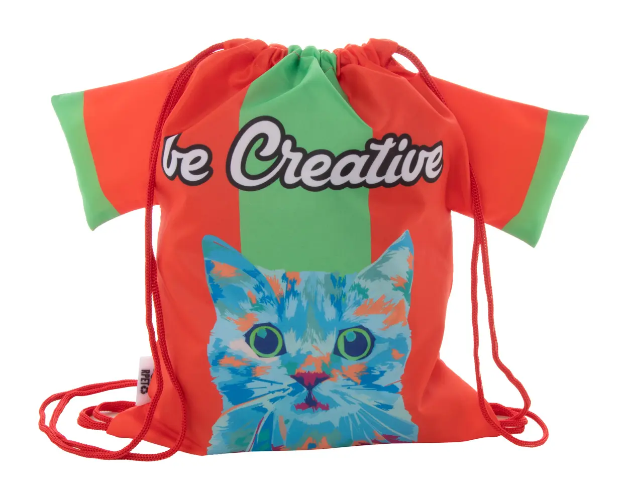 Dječja torba s vezicama CUSTOM MADE CreaDraw T Kids RPET AP716553 red-0