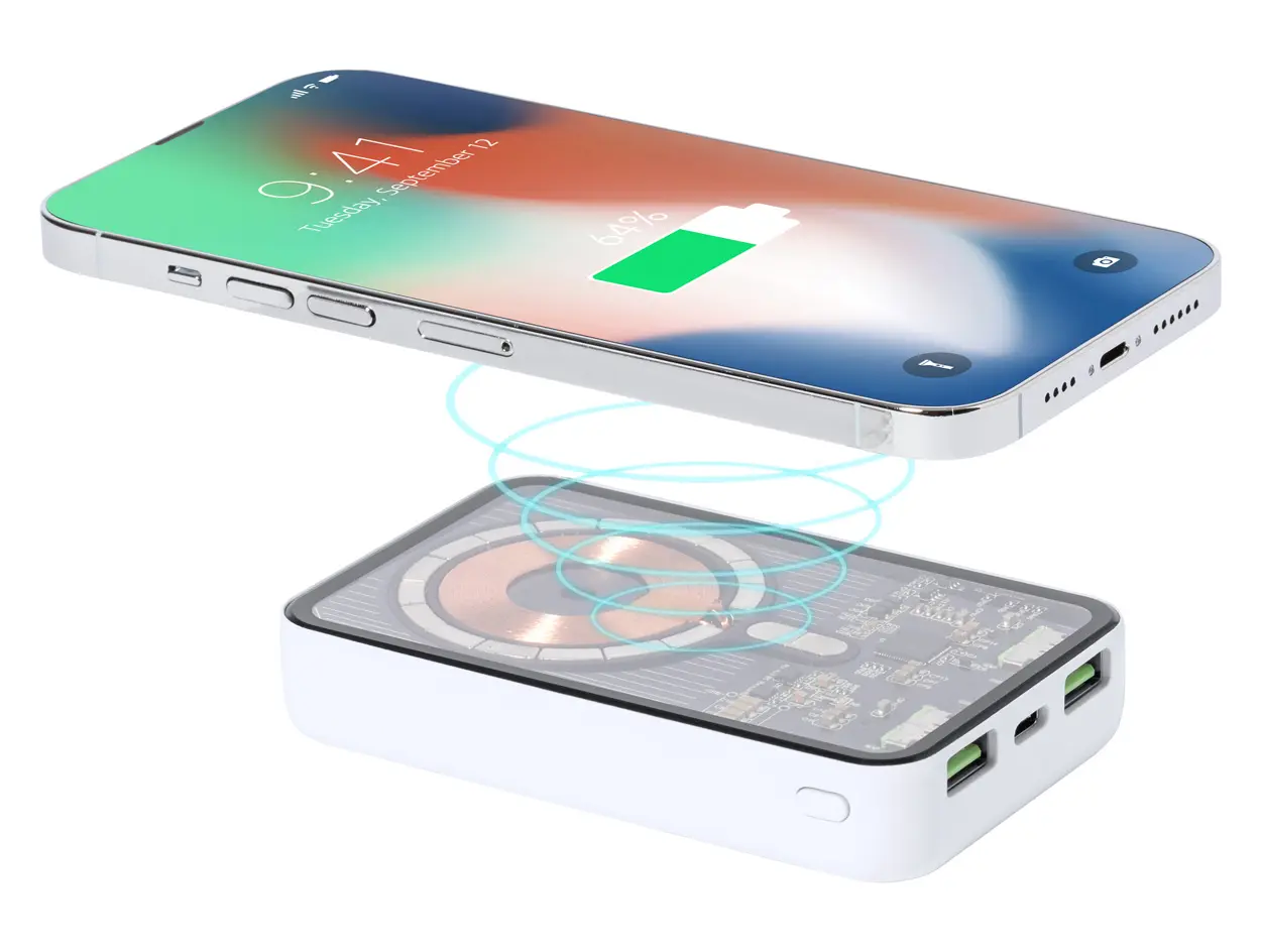 Prozirni Power bank Fanor AP733374 white 69×109×19 mm-5