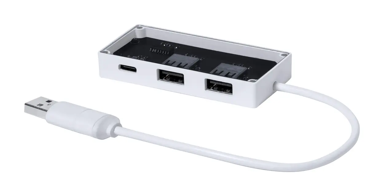 Prozirni USB hub Brante AP733375 white 80×11×37 mm-0