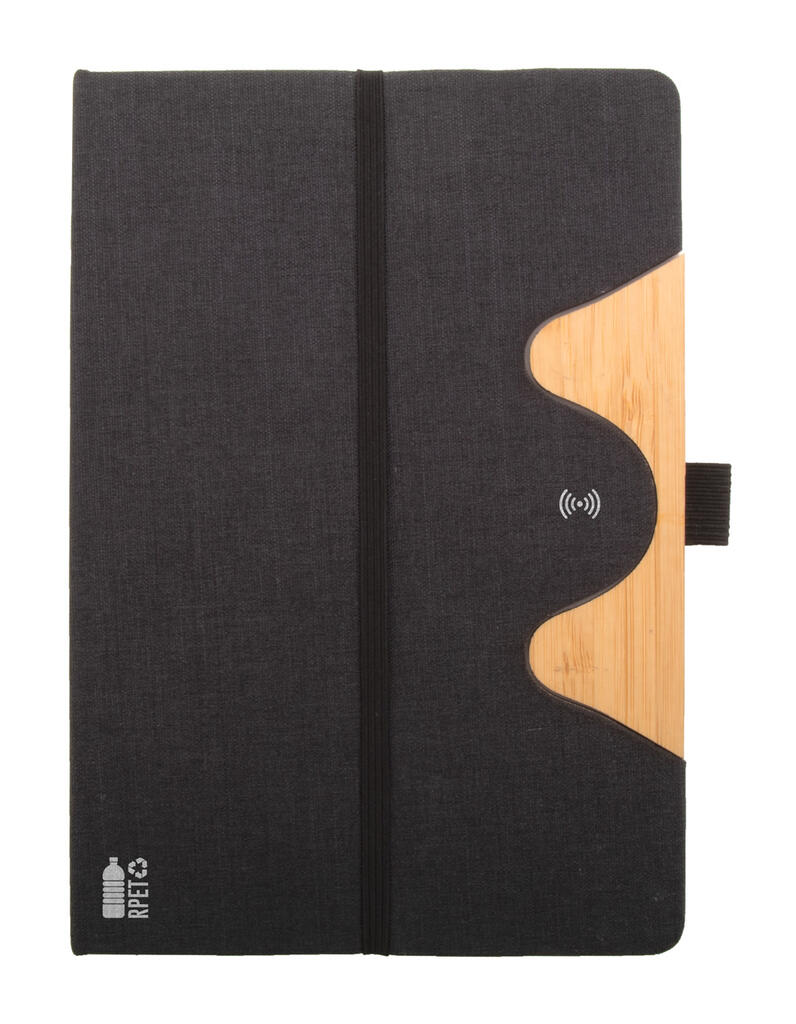 RPET Bežični punjač u obliku notesa Chatom AP864032 black-4 RPET Bežični punjač u obliku notesa Chatom AP864032 black-4