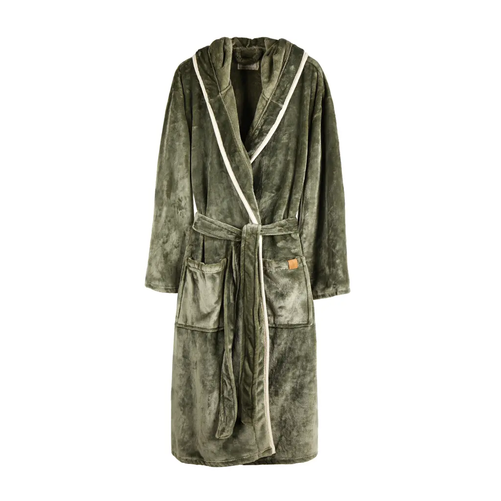 Luksuzni plišani ogrtač vel. S/M VINGA Louis V4950G green-5