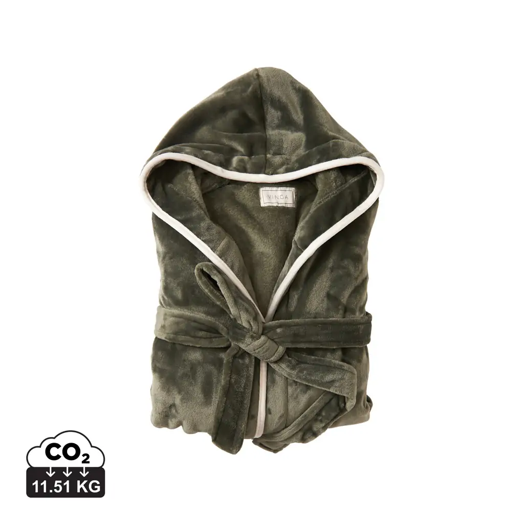 Luksuzni plišani ogrtač vel. S/M VINGA Louis V4950G green-10