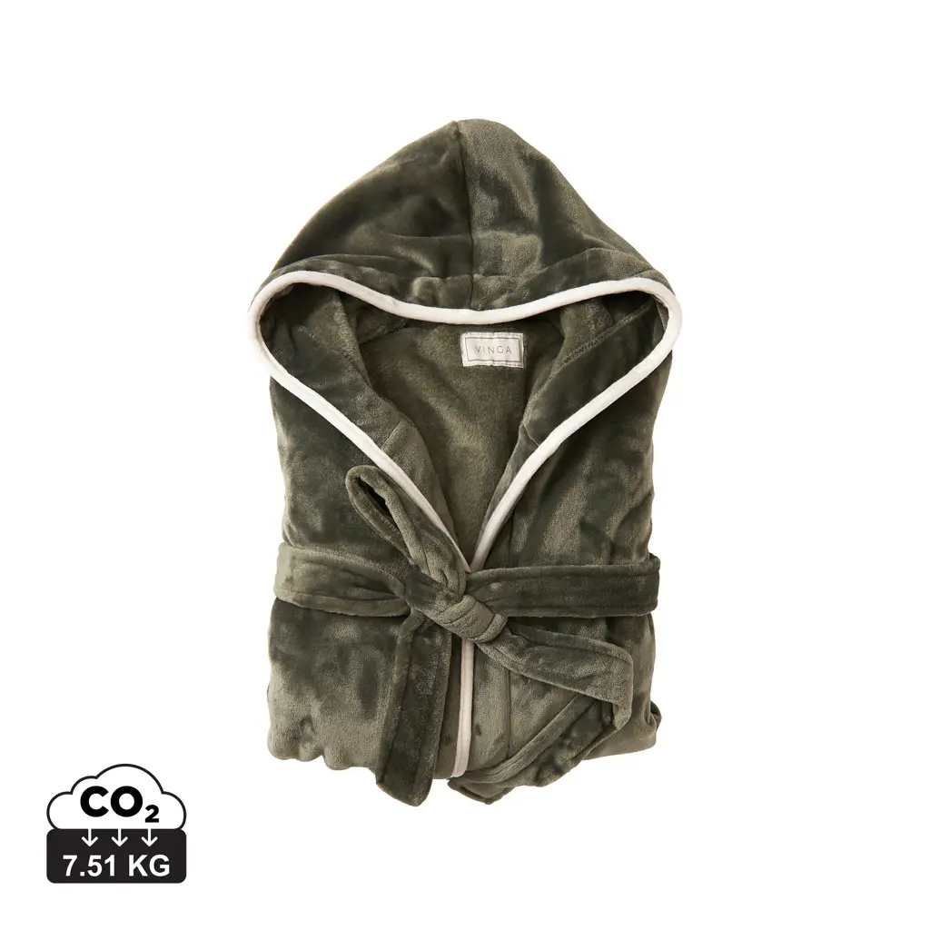 Luksuzni plišani ogrtač vel. S/M VINGA Louis V4950G green-0