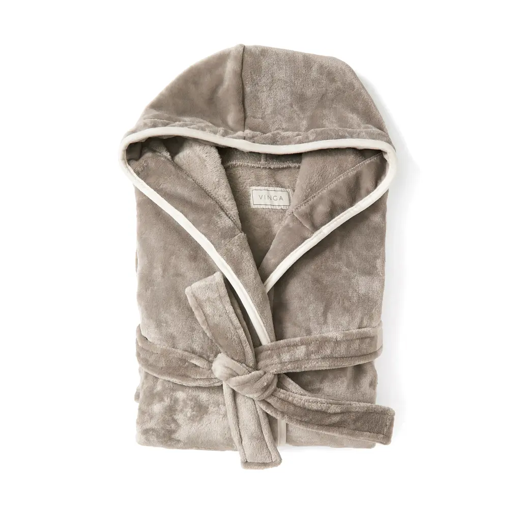 Luksuzni plišani ogrtač vel. S/M VINGA Louis V4950G grey-1