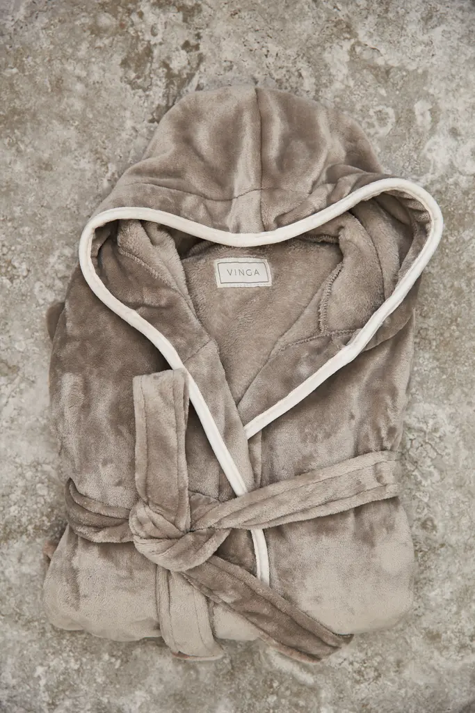Luksuzni plišani ogrtač vel. S/M VINGA Louis V4950G grey-7