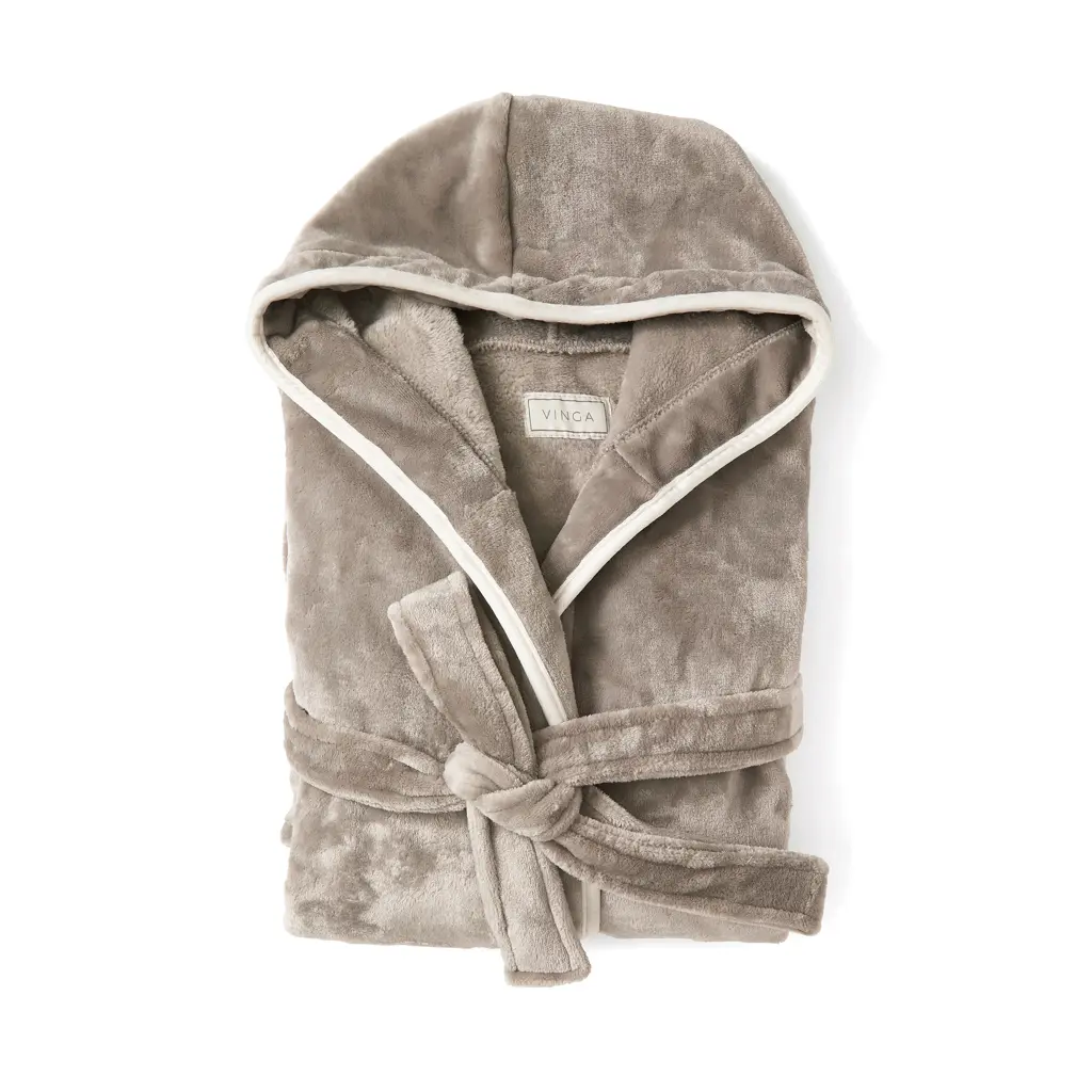 Luksuzni plišani ogrtač vel. L/XL VINGA Louis V960T grey-1