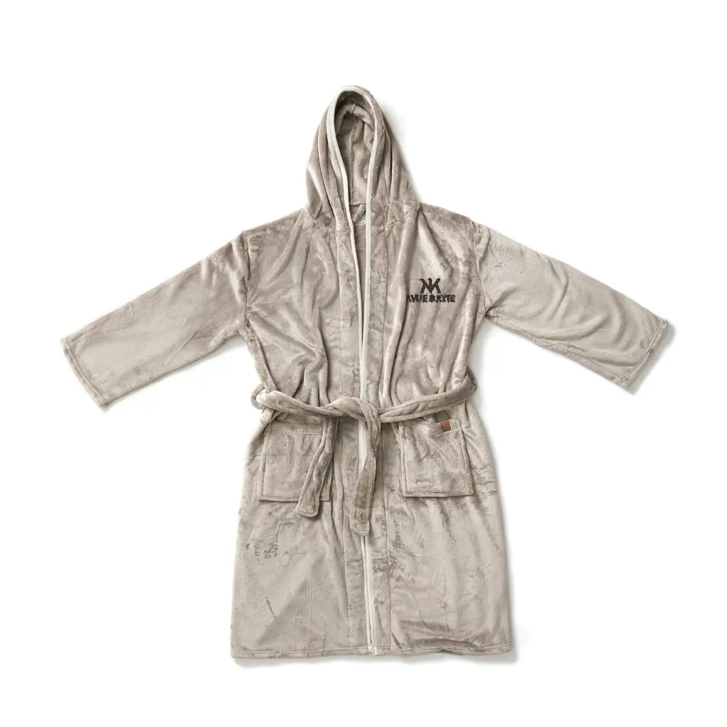 Luksuzni plišani ogrtač vel. L/XL VINGA Louis V960T grey-3