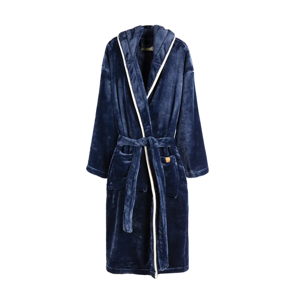 Luksuzni plišani ogrtač vel. S/M VINGA Louis V4950G navy-2