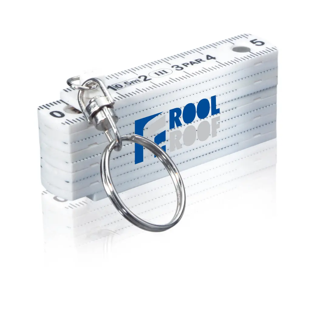 Promotivno mini sklopivo ravnalo, 50cm P112.00 white-3
