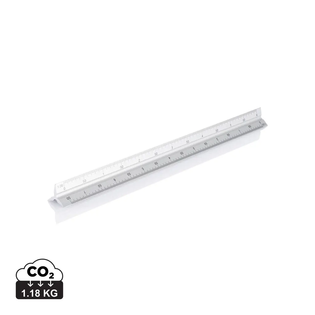 Aluminijsko trokutno ravnalo - 30 cm P165.13 silver-0