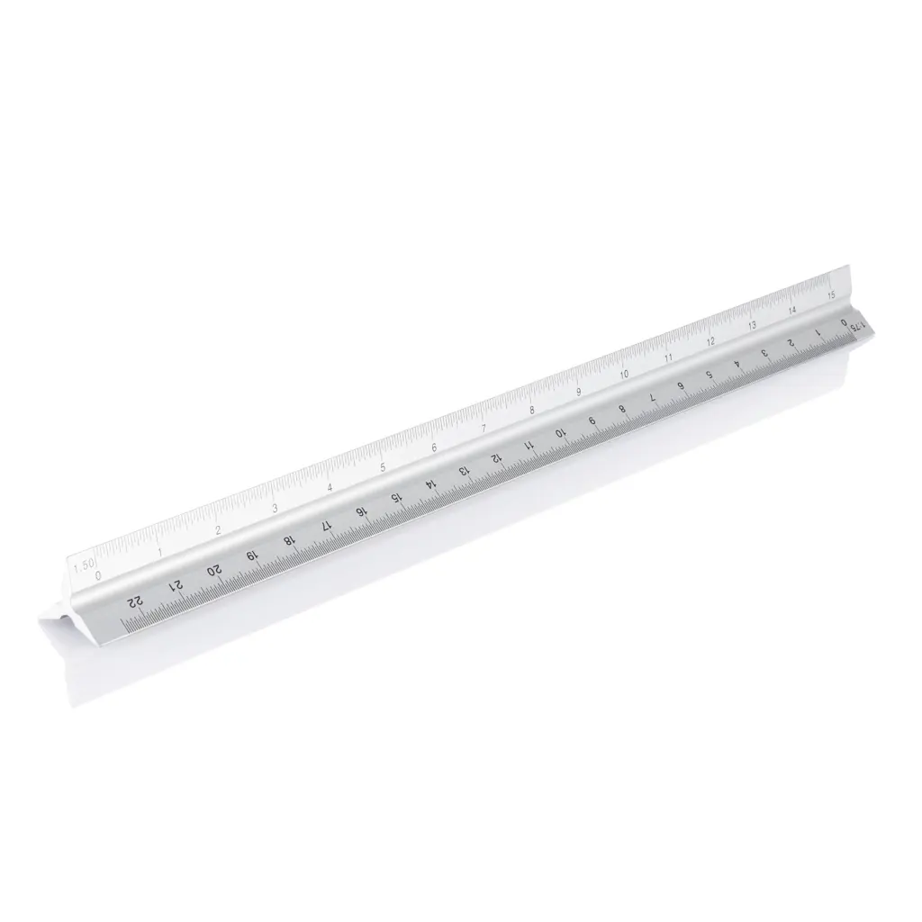 Aluminijsko trokutno ravnalo - 30 cm P165.13 silver-2