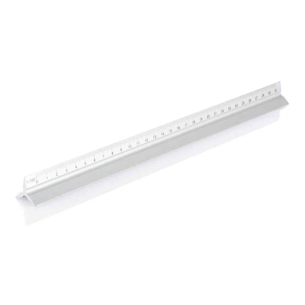 Aluminijsko trokutno ravnalo - 30 cm P165.13 silver-4