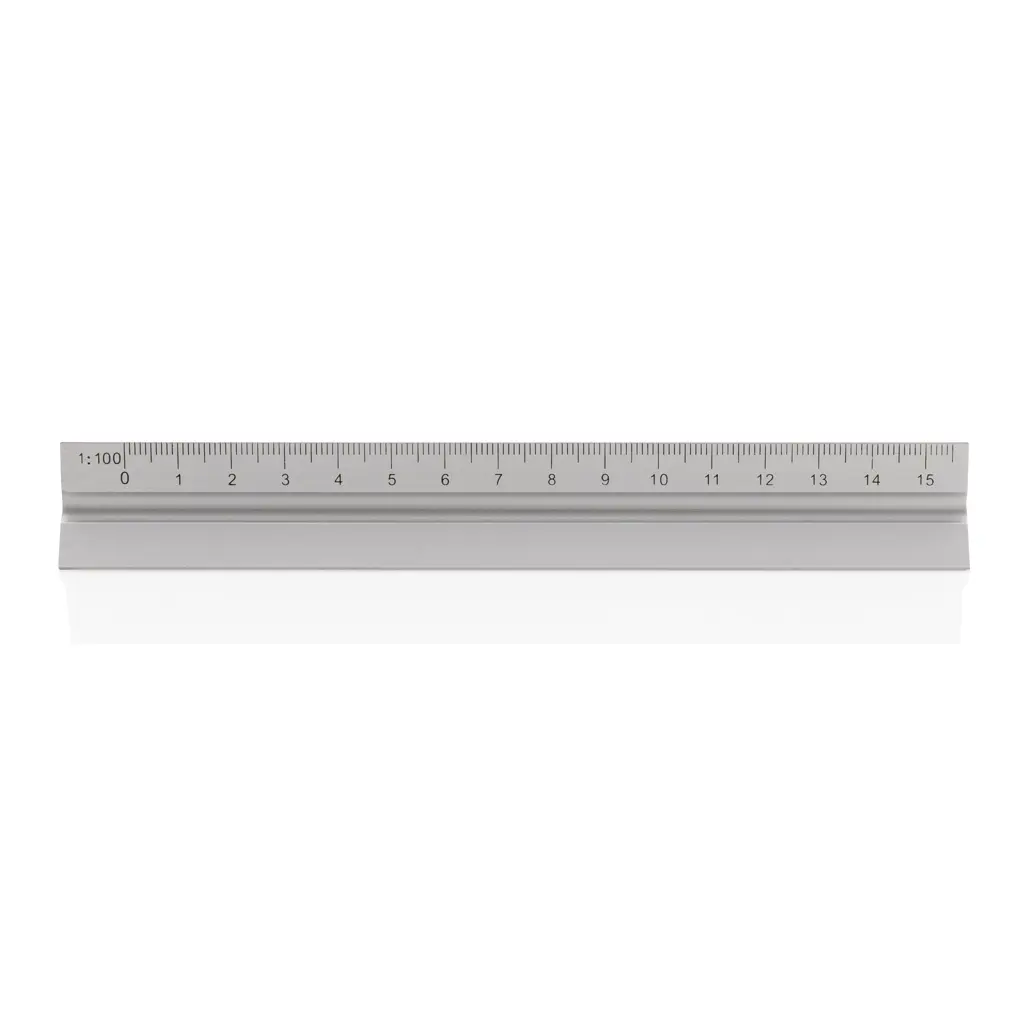 Ravnalo aluminijsko trokutasto 15 cm P165.14 silver-5