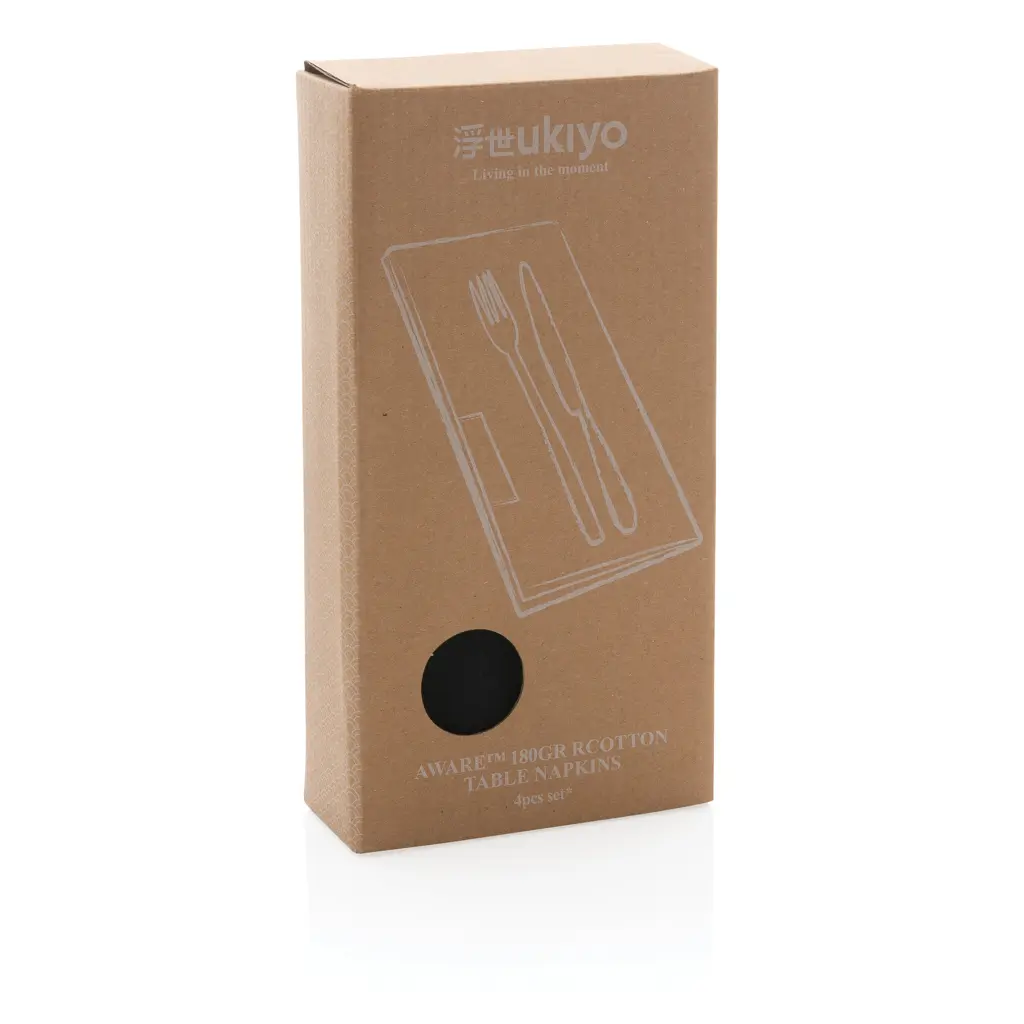 Set platnenih salveta 4 kom Ukiyo Aware™ P261.25 black-7