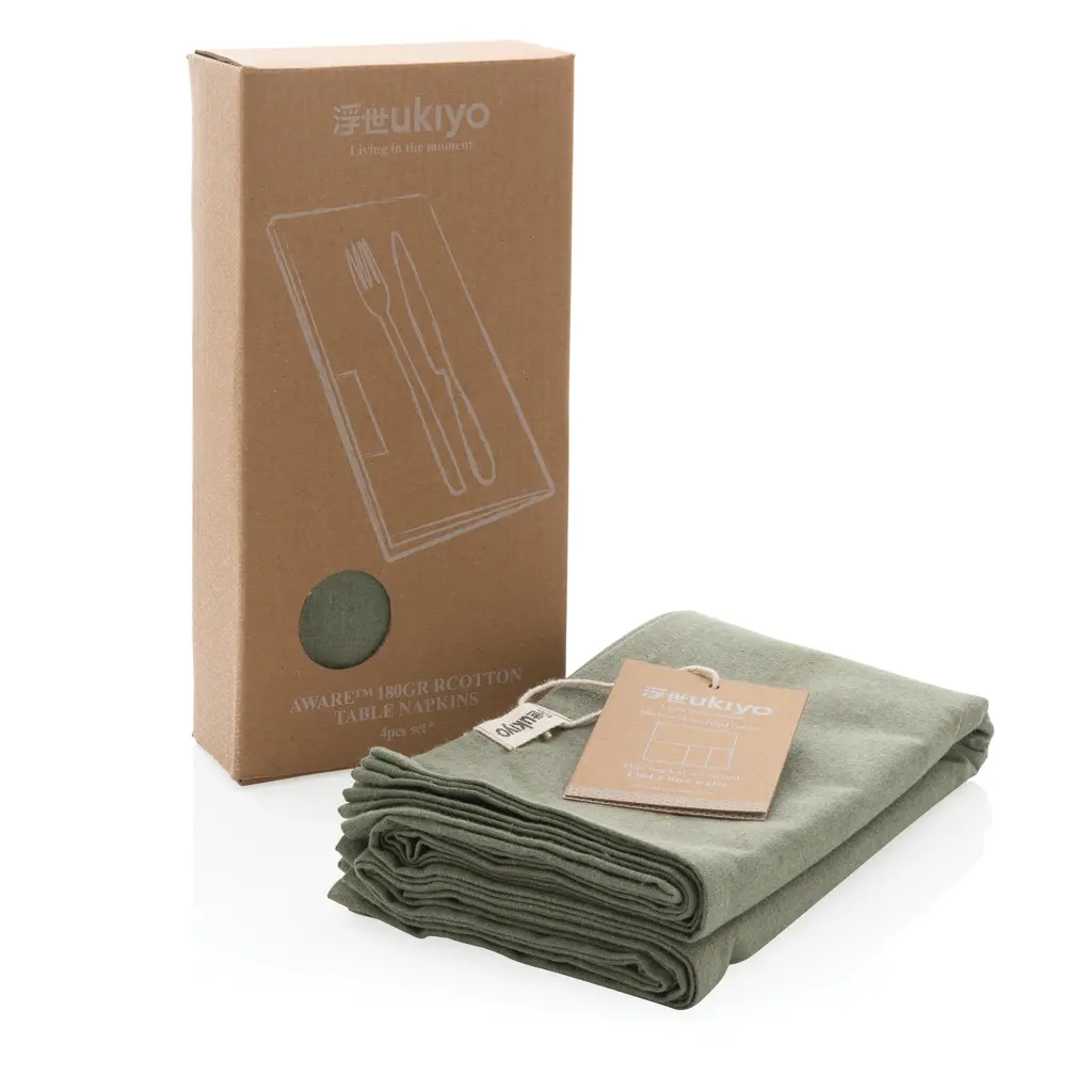 Set platnenih salveta 4 kom Ukiyo Aware™ P261.25 green-11