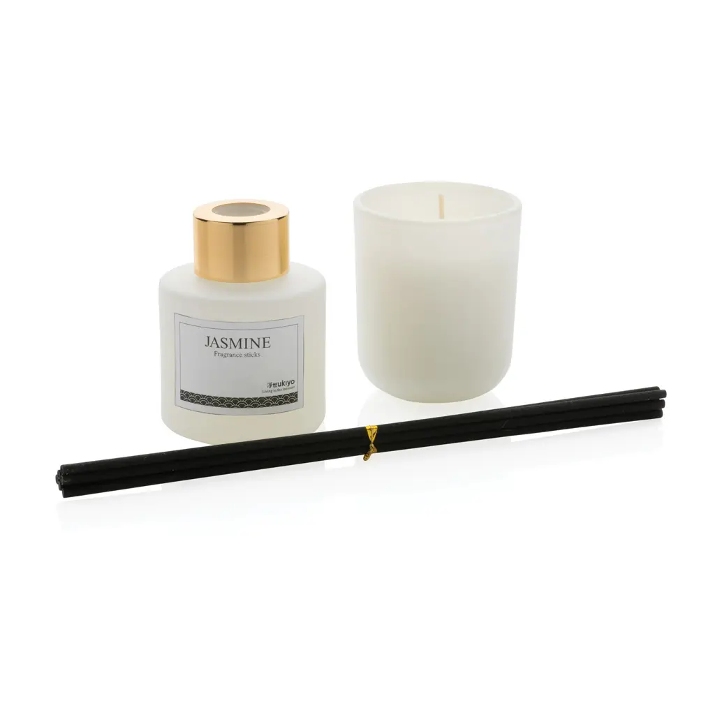 Poklon set svijeća i mirisnih štapića Ukiyo P262.97 white-2