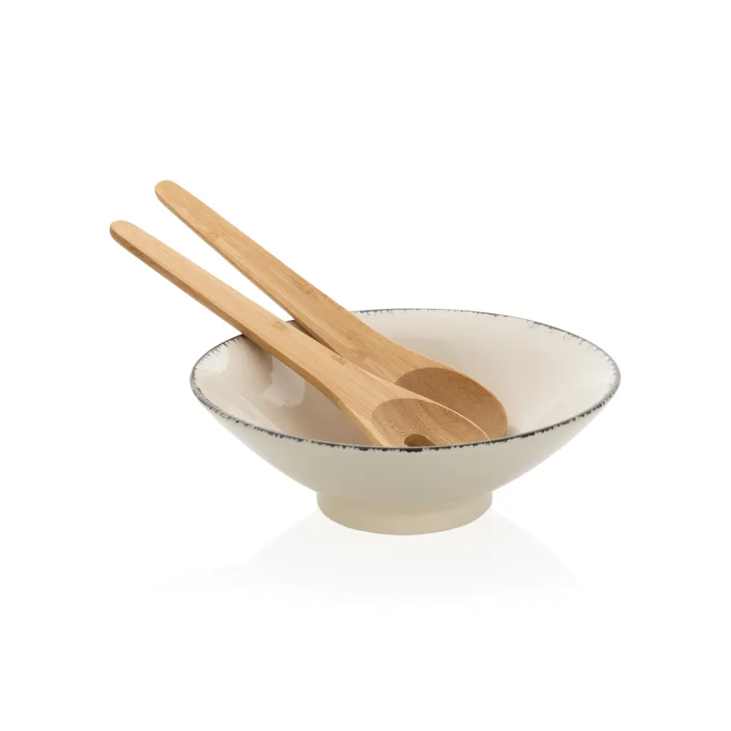 Zdjela za salatu s priborom Ukiyo P263.09 white-1