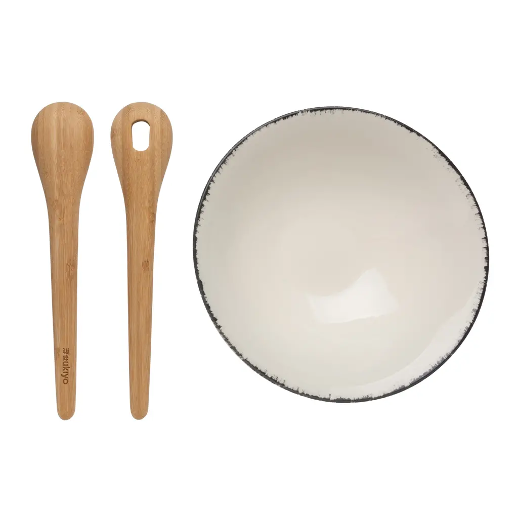Zdjela za salatu s priborom Ukiyo P263.09 white-5
