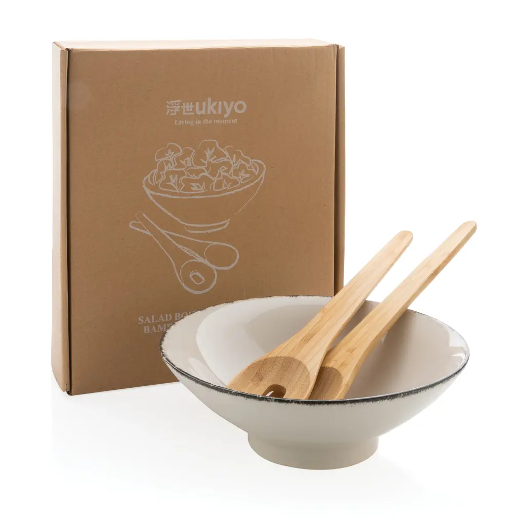 Zdjela za salatu s priborom Ukiyo P263.09 white-8