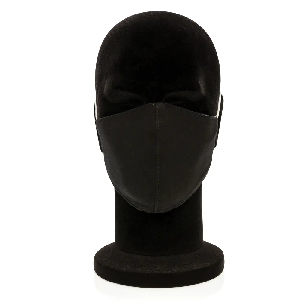 Dvoslojna pamučna maska ​​za lice za višekratnu upotrebu P265.89 black-5