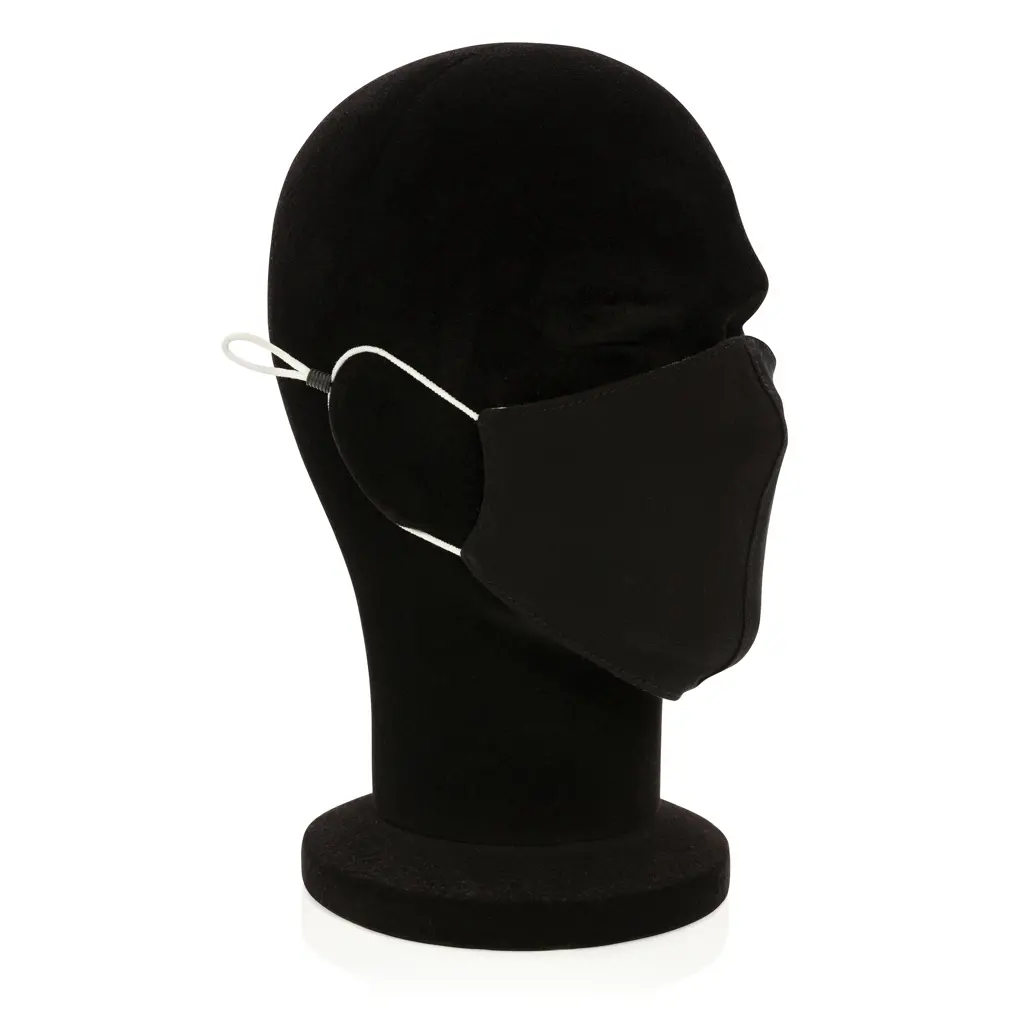 Dvoslojna pamučna maska ​​za lice za višekratnu upotrebu P265.89 black-6