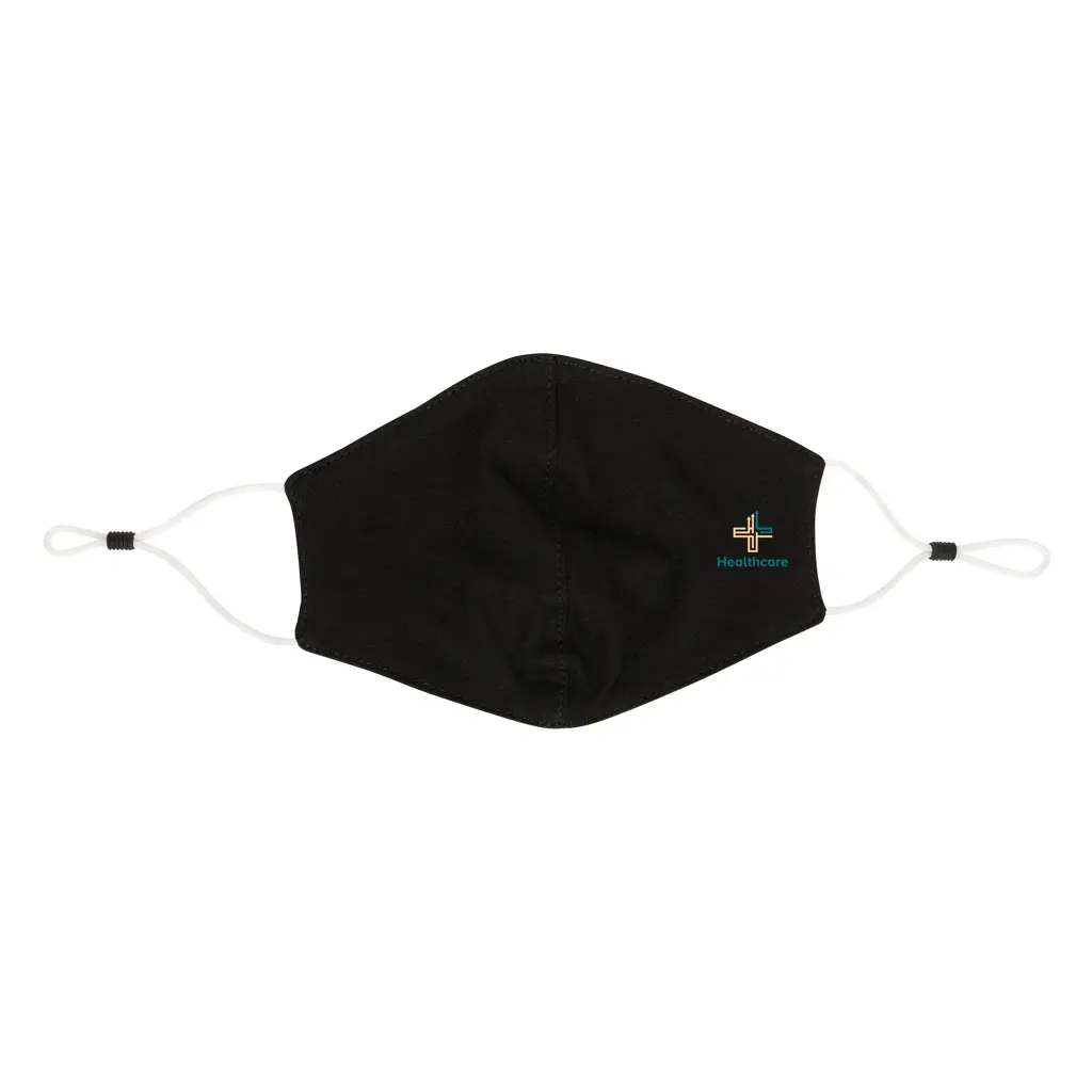 Dvoslojna pamučna maska ​​za lice za višekratnu upotrebu P265.89 black-3