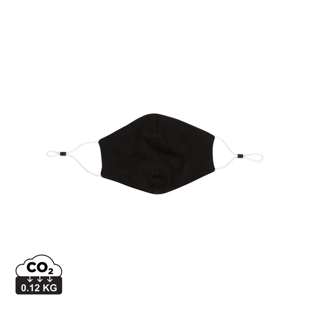 Dvoslojna pamučna maska ​​za lice za višekratnu upotrebu P265.89 black-10