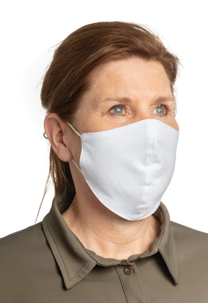 Dvoslojna pamučna maska ​​za lice za višekratnu upotrebu P265.89 white-4