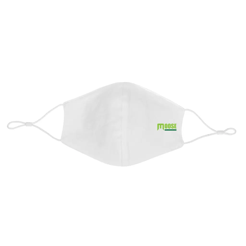Dvoslojna pamučna maska ​​za lice za višekratnu upotrebu P265.89 white-3