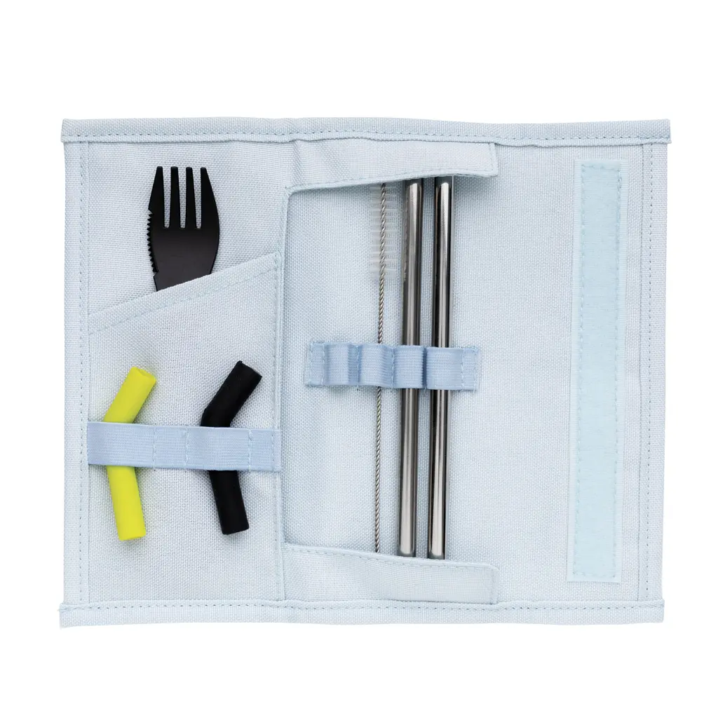 Set slamki i pribora za jelo u torbici Tierra P269.55 blue-4