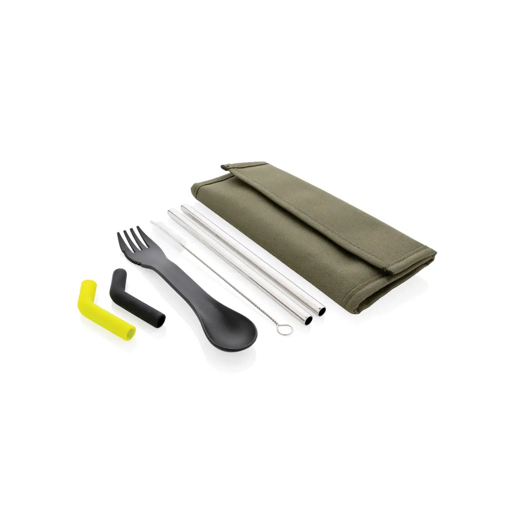 Set slamki i pribora za jelo u torbici Tierra P269.55 green-1