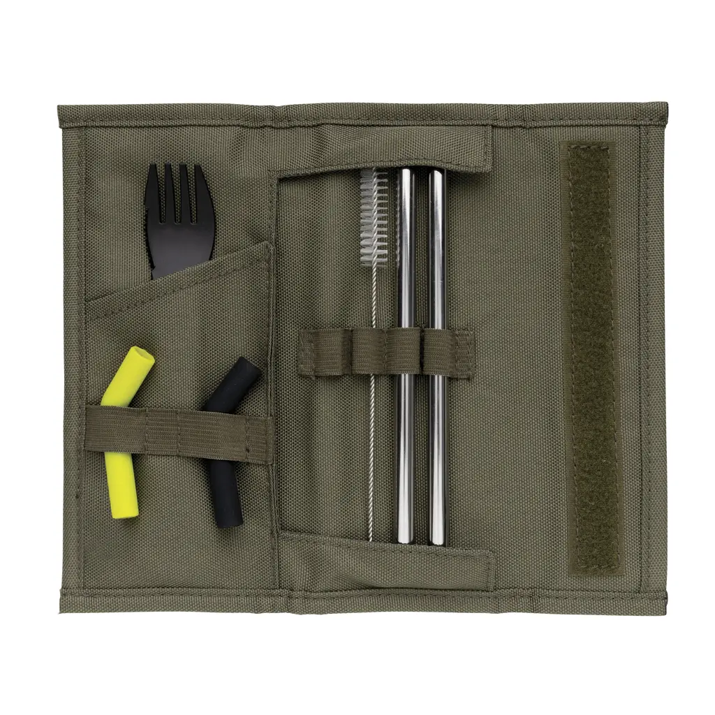 Set slamki i pribora za jelo u torbici Tierra P269.55 green-4