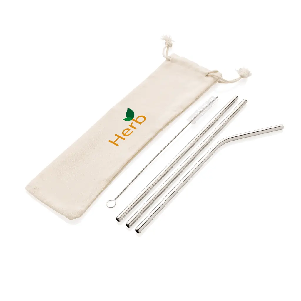 Set od 3 slamke za višekratnu upotrebu P269.57 silver-3