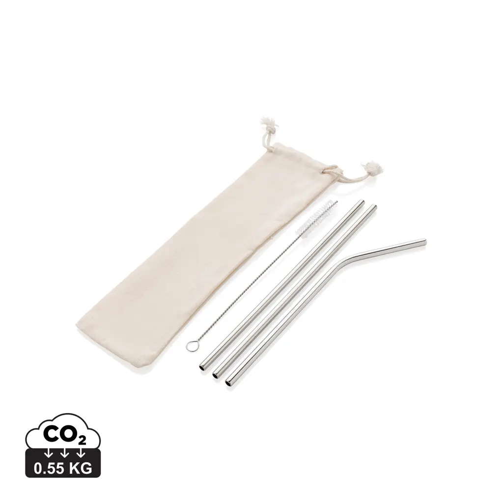 Set od 3 slamke za višekratnu upotrebu P269.57 silver-0