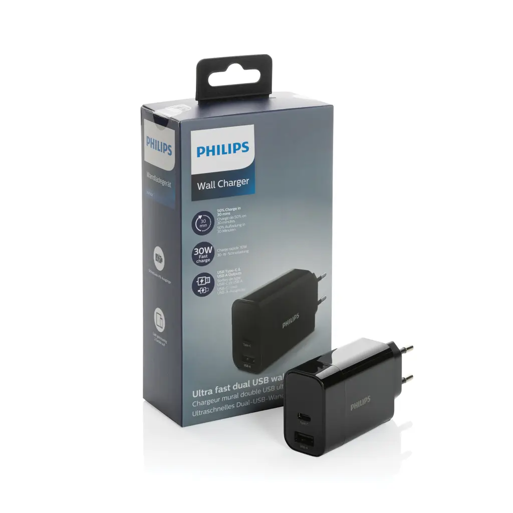 Zidni punjač Philips ultrabrzi PD P301.08 black-7