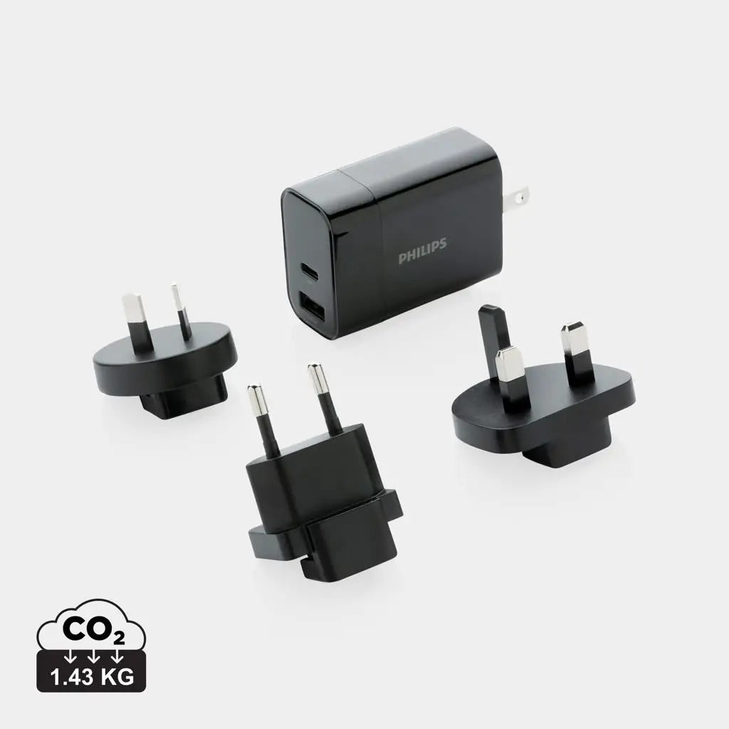 Ultra brzi putni adapter Philips P301.18 black-9