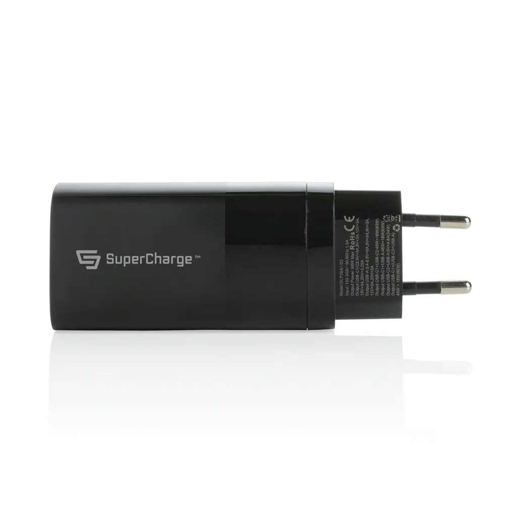 Zidni punjač 65 W Philips ultrabrzi PD 3-portni USB P301.28 black-3