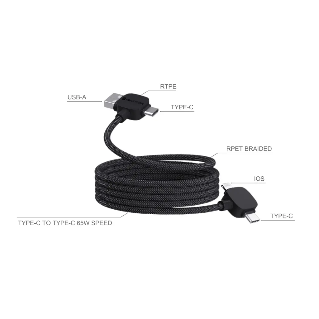Magnetni kabel Urban Vitamin Stockton 65W P302.71 black-4
