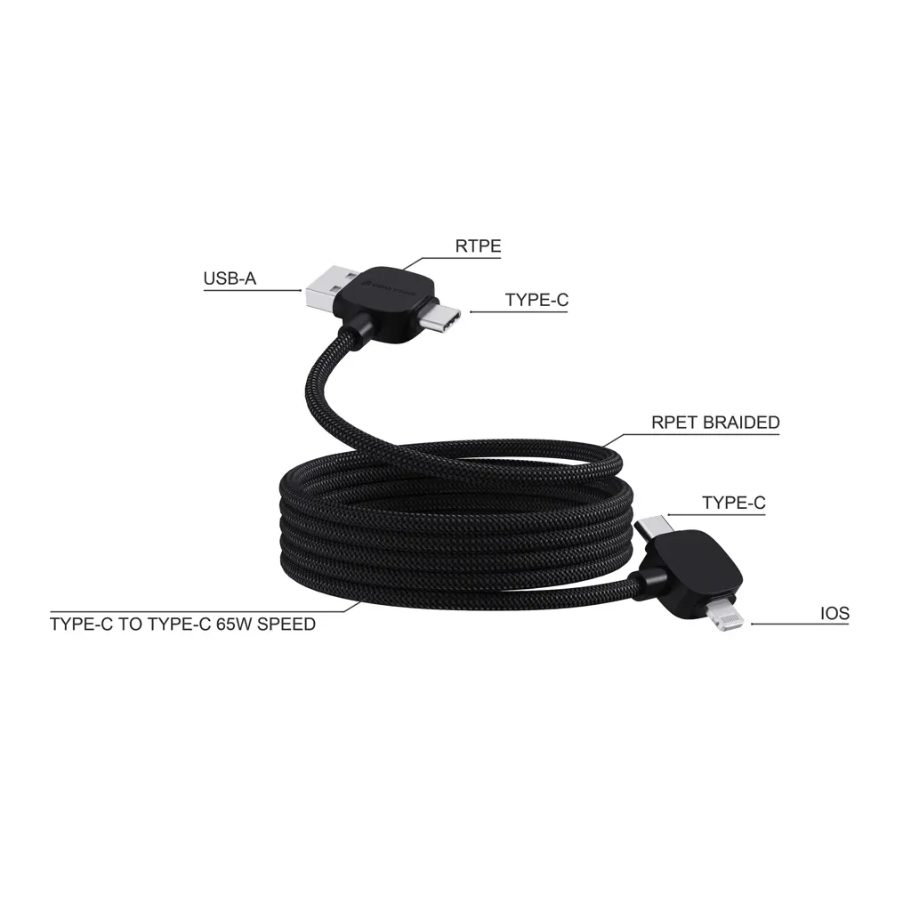 Magnetni kabel Urban Vitamin Stockton 65W P302.71 black-12