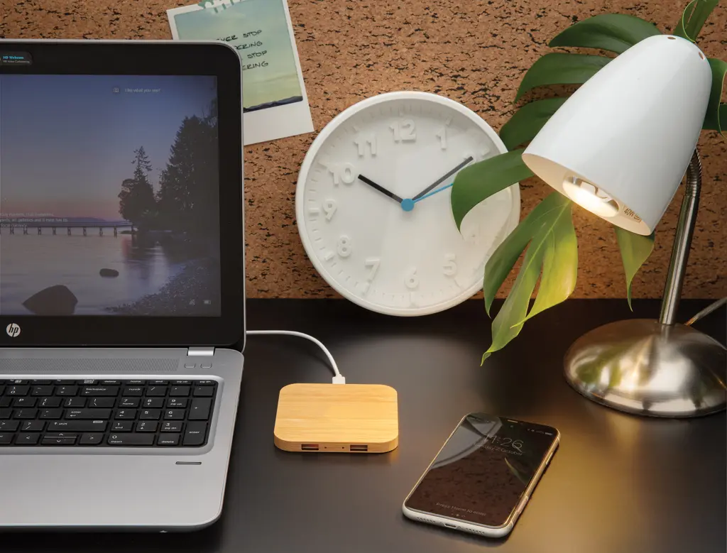 Bežični punjač s USB-om 5W P308.14 brown-8