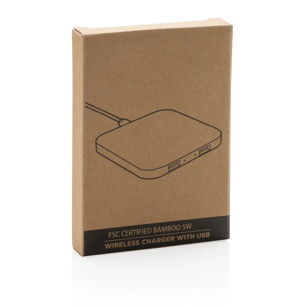 Bežični punjač s USB-om 5W P308.14 brown-11
