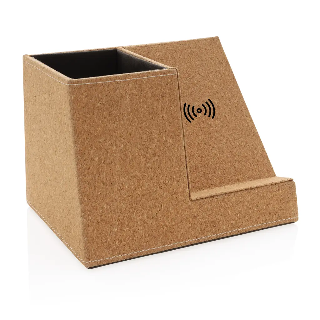 Bežični punjač 5W i pluteni držač za olovku P308.19 khaki-1