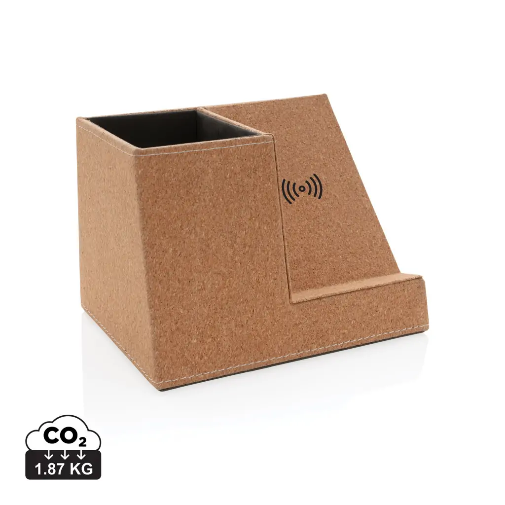 Bežični punjač 5W i pluteni držač za olovku P308.19 khaki-12
