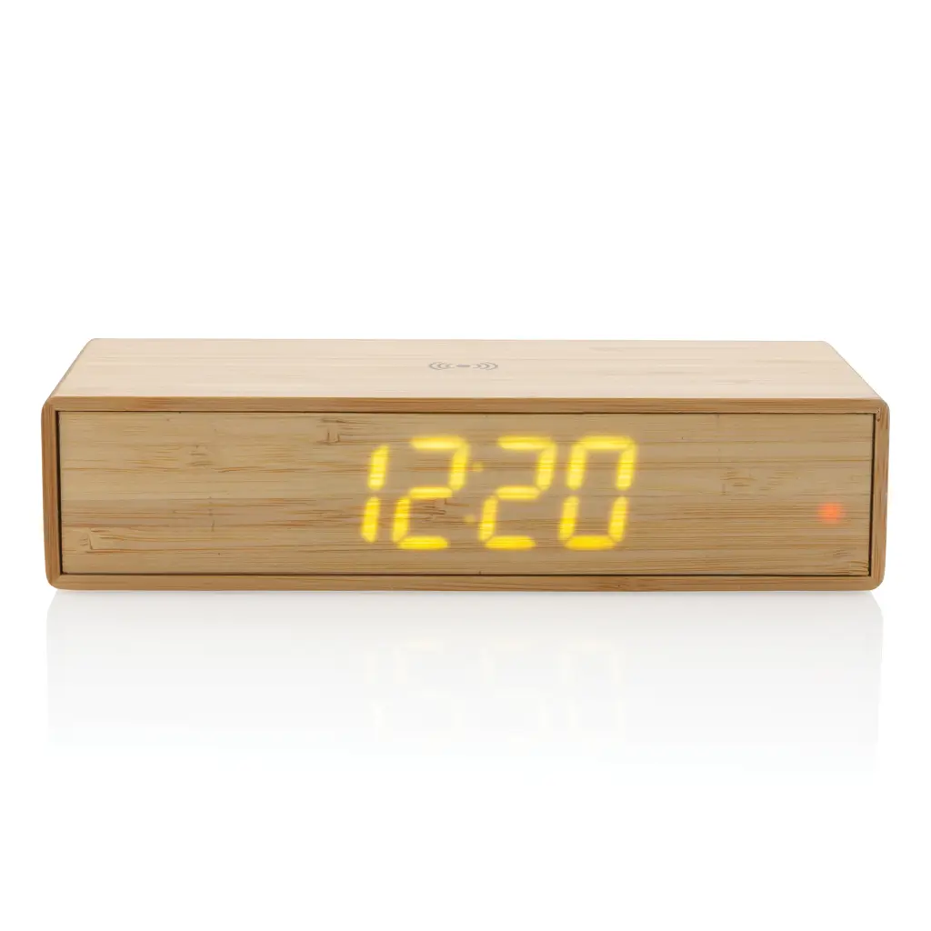 Budilica s 5W bežičnim punjačem P308.23 brown-4