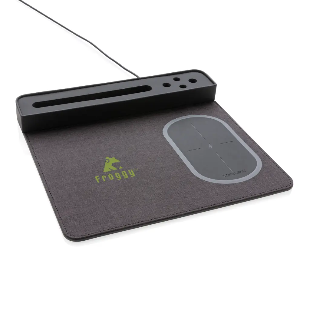 Podloga za miša s bežičnim punjenjem mobitela P308.25 black-3